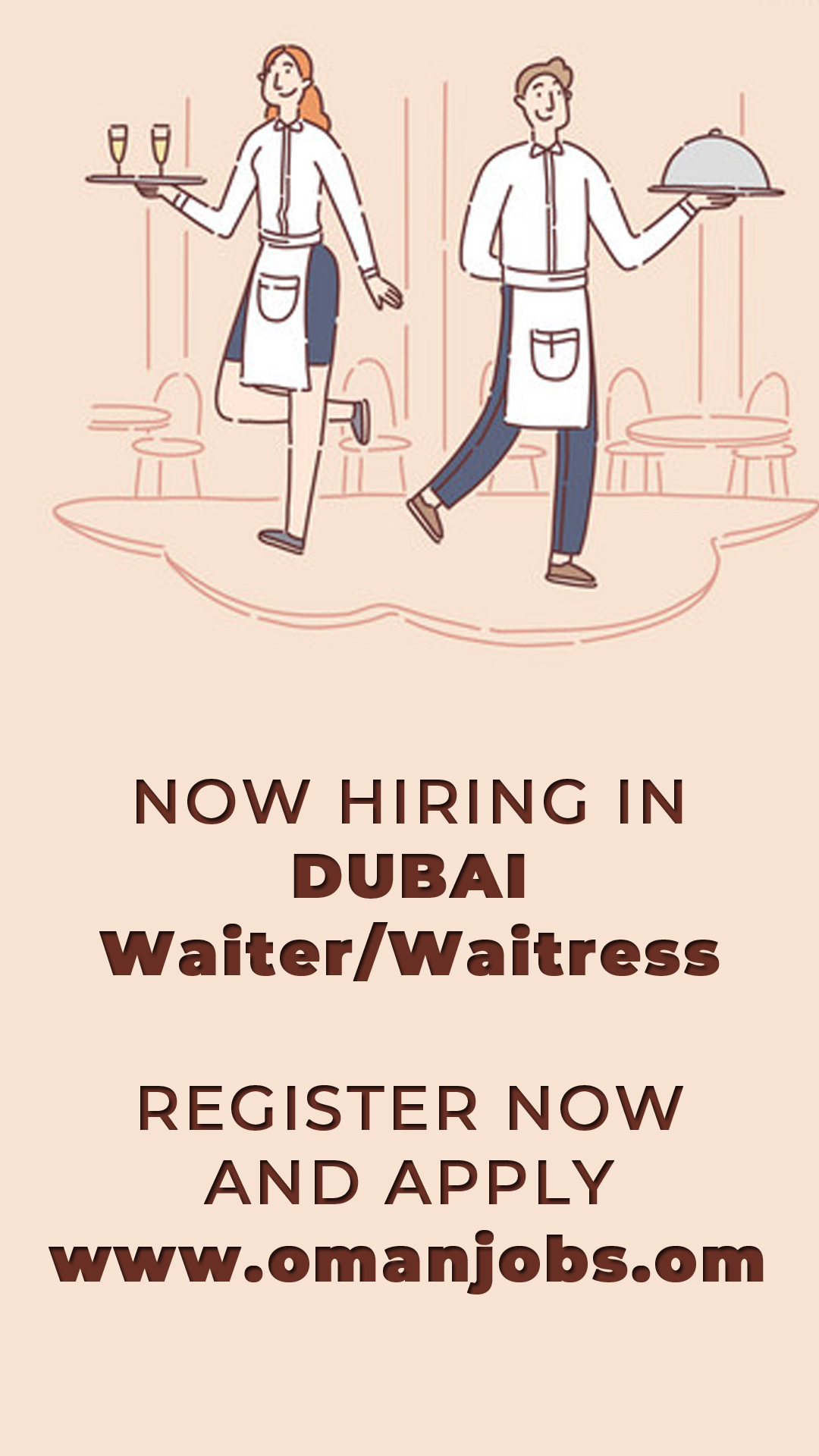 NOW HIRING IN DUBAI Waiter/Waitress 